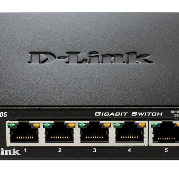 DGS-105 switch No administrado L2 Gigabit Ethernet (10/100/1000) Escritorio Negro
