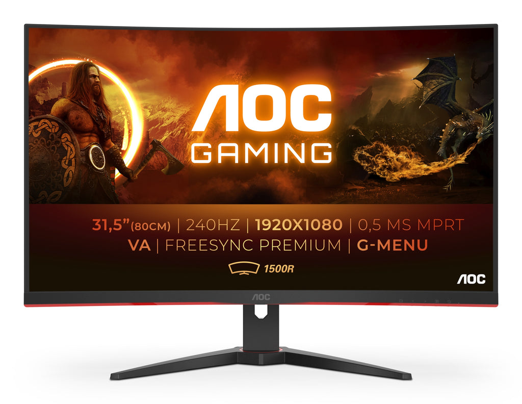 G2 C32G2ZE/BK pantalla para PC 80 cm (31.5") 1920 x 1080 Pixeles Full HD LED Negro  Rojo