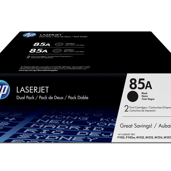 Pack de ahorro de 2 cartuchos de tner original LaserJet 85A negro