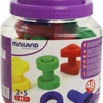 JUEGO TORNILLOS Y TUERCAS PLASTICO 48 UNIDADES MINILAND 31721