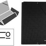 CARPETA CARTON SIMIL PRESPAN 500 GR./M2. FOLIO GOMA SOLAPA NEGRO MARIOLA 1525NE