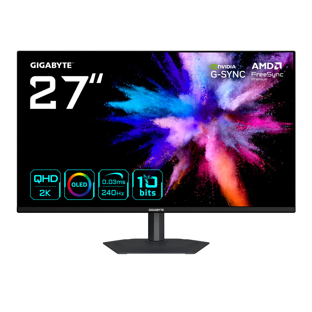 GO27Q24A Monitor Gaming OLED 27 2K QHD - 2560 x 1440  240Hz  0.03ms  400 cd/m  FreeSync Premium  G-Sync Compatible  HDMI 2.1  DisplayPort 1.4