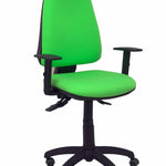 Silla Elche S bali verde pistacho brazos regulables ruedas de parquet