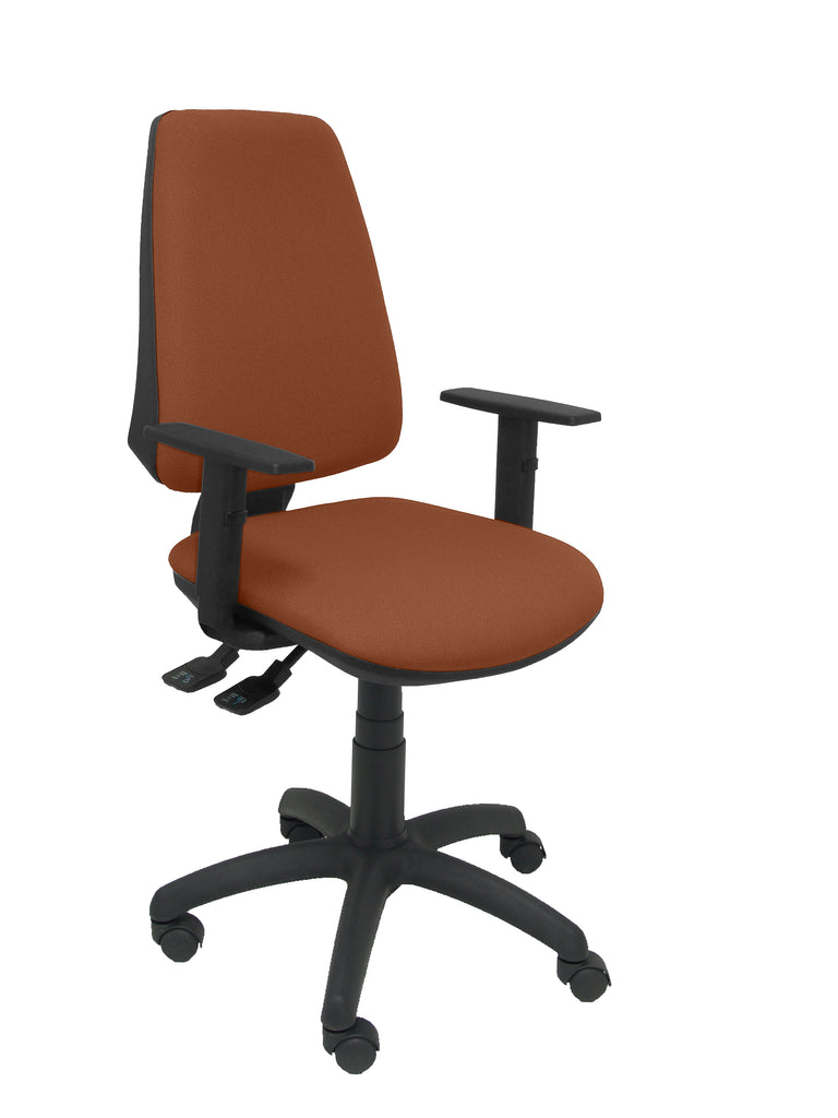 Silla Elche S bali marrn brazos regulables