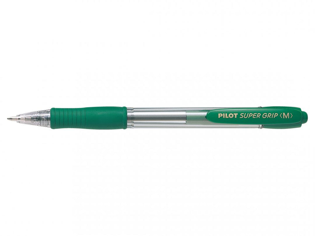 Super Grip Medium Verde Bolgrafo de punta retrctil con pulsador Medio 1 pieza(s)