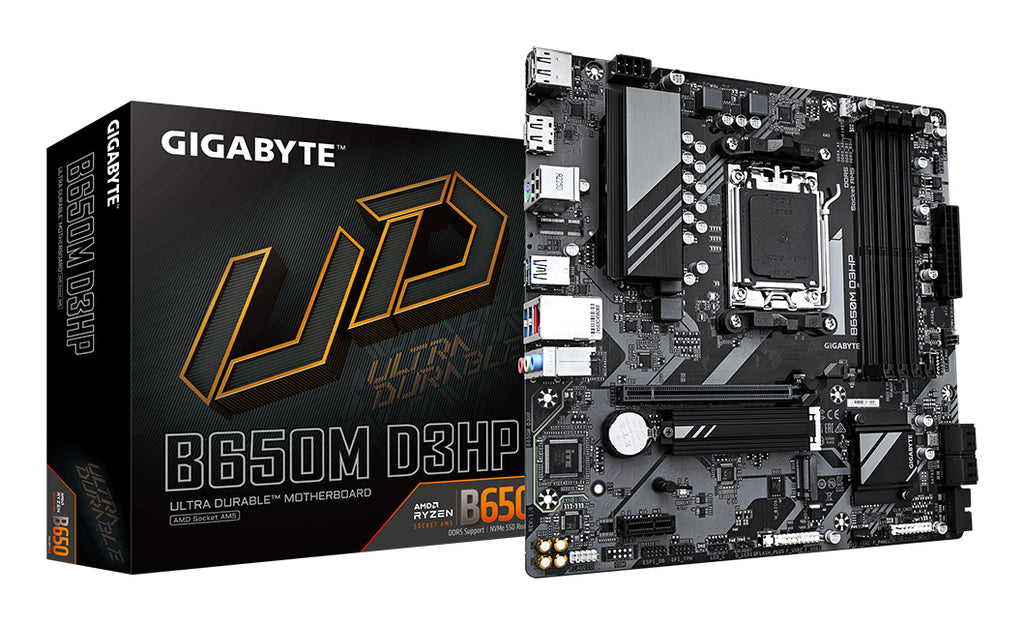 B650M D3HP Placa base - AMD Ryzen serie 9000  VRM de 5+2+2 fases  hasta 7600 MHz DDR5 (OC)  2xPCIe 4.0 M.2  LAN 2 5 GbE  USB 3.2 Gen 1