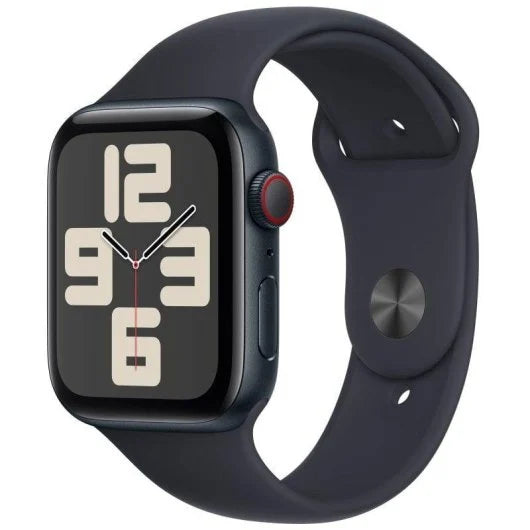 Apple Watch SE 3 GPS + Cellular 44mm Aluminio Negro y Correa Deportiva Negro (Midnight) - Talla M/L