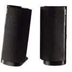 Altavoz estreo con conexin USB A y Jack de 3 5mm  control de volumen integrado  color negro.