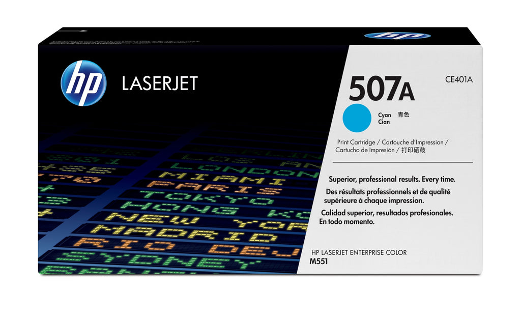 Cartucho de tner original LaserJet 507A cian
