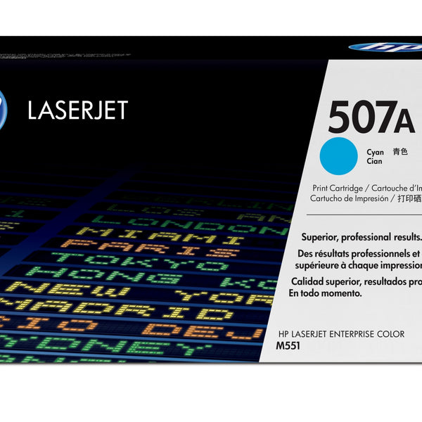Cartucho de tner original LaserJet 507A cian