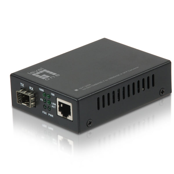 GVT-2000 convertidor de medio 1000 Mbit/s Multimodo Negro