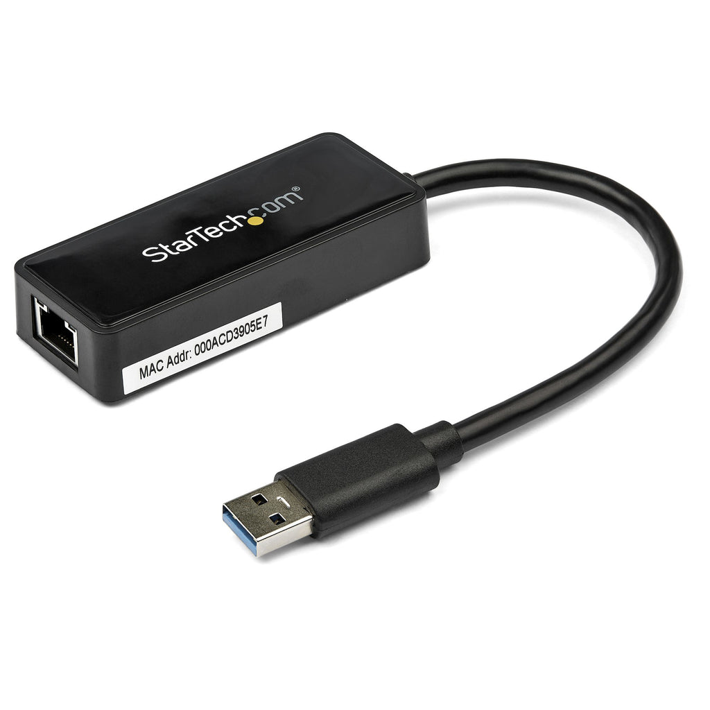 Adaptador de Red Ethernet USB 3.0 - Adaptador NIC con Soporte para USB - USB a RJ45 - con Puerto USB de Paso