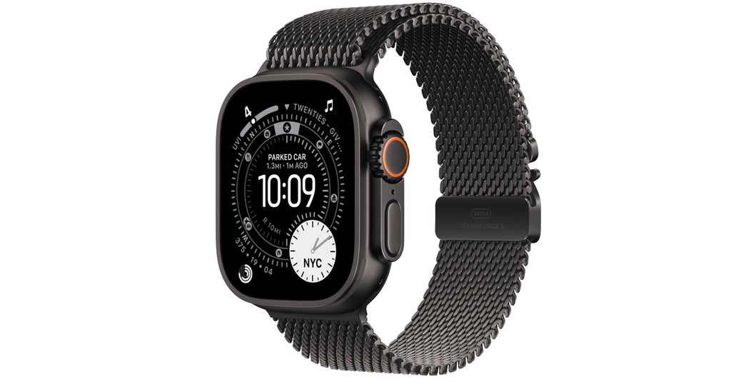 Apple Watch Ultra 3 GPS + Cellular 49mm Titanio Negro con Correa Milanese Loop en Titanio Negro - Talla L