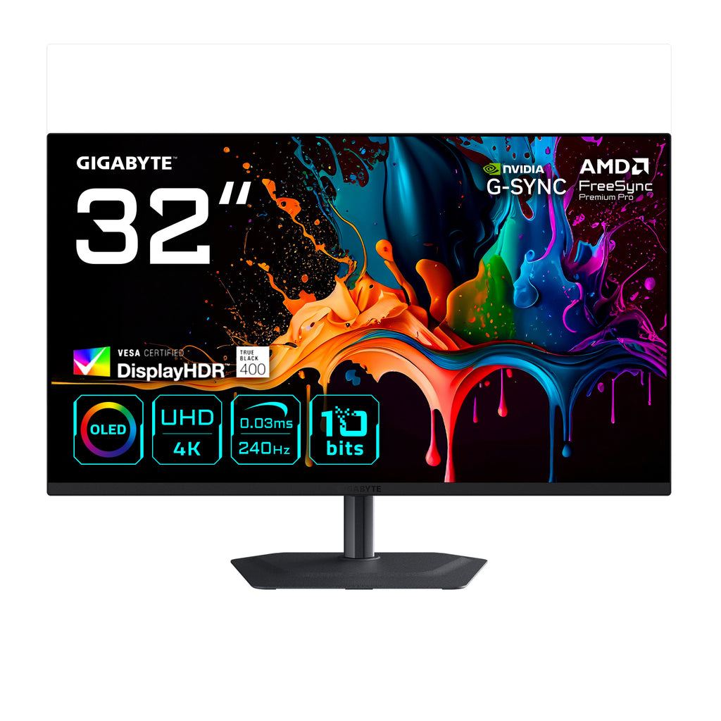 MO32U2 Monitor Gaming OLED 32 4K UHD - 3840 x 2160  240Hz  0.03ms  250 cd/m  G-Sync Compatible  FreeSync Premium Pro  Display HDR True Black 400  HDMI 2.1  DisplayPort 1.4
