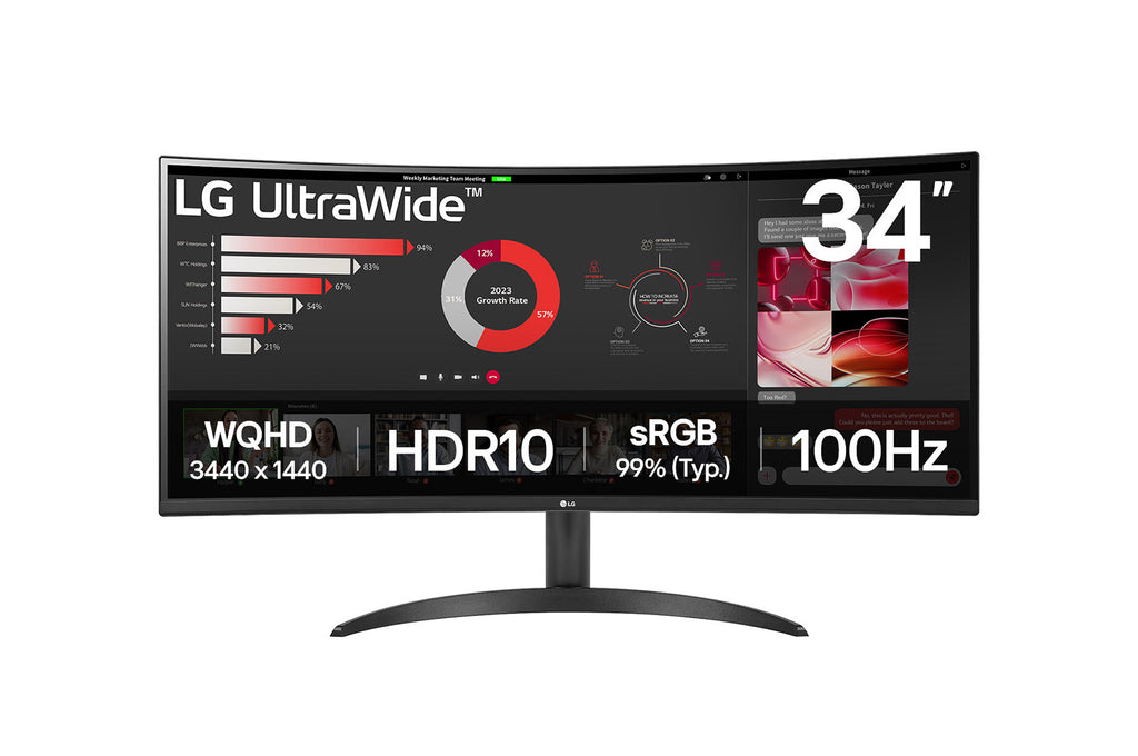 34WR50QK-B pantalla para PC 86 4 cm (34") 3440 x 1440 Pixeles Wide Quad HD Negro