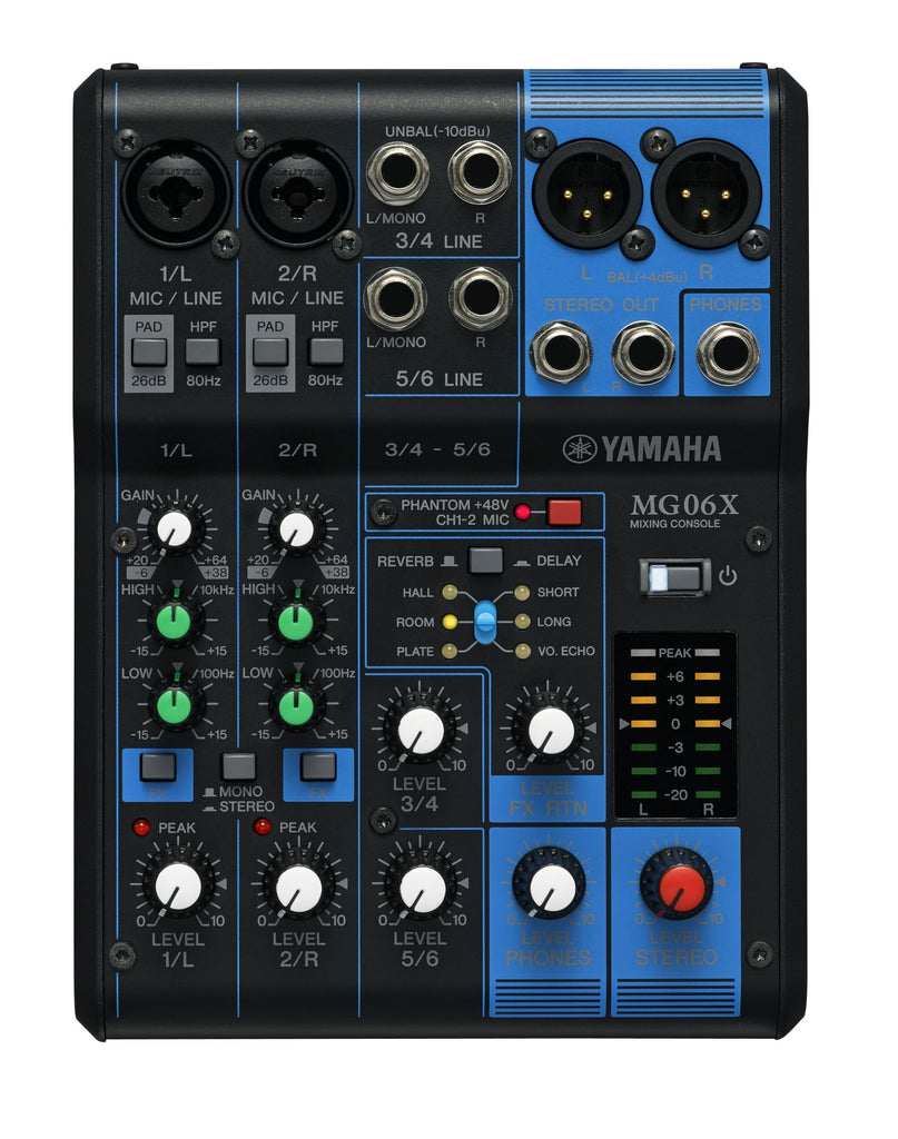 MG06X mezclador DJ 6 canales Negro
