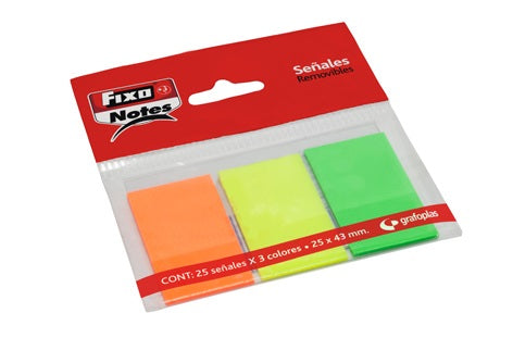 65006280 nota autoadhesiva Rectngulo Colores surtidos 25 hojas Autoadhesivo