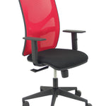 Silla Motilla malla roja asiento bali negro brazo regulable