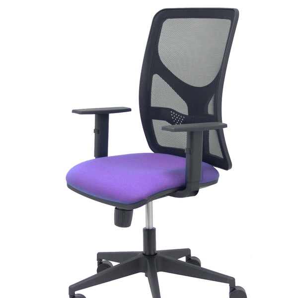 Silla Motilla malla negra asiento bali lila brazo regulable