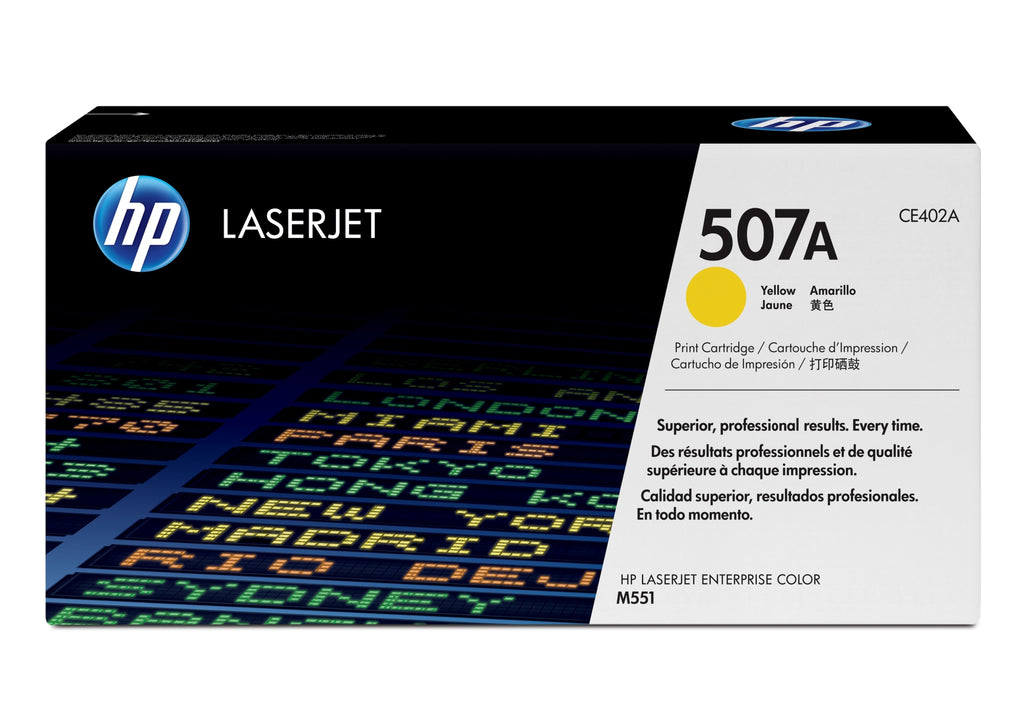 Cartucho de tner original LaserJet 507A amarillo