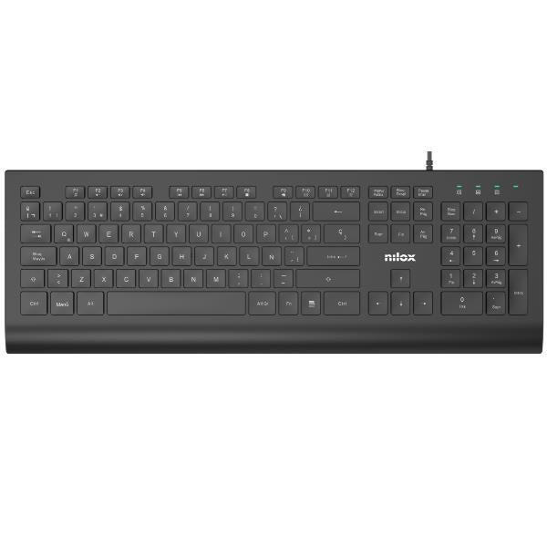 TECLADO CON CABLE  NEGRO  ESPAOL