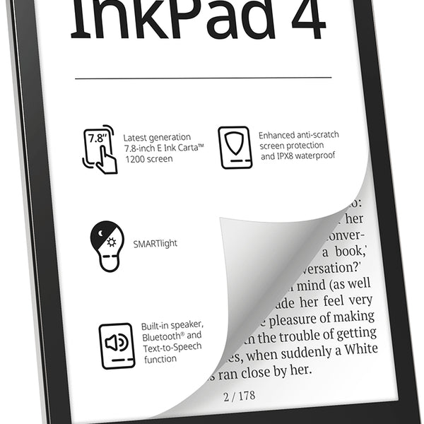 InkPad 4 lectore de e-book Pantalla tctil 32 GB Wifi Negro  Plata