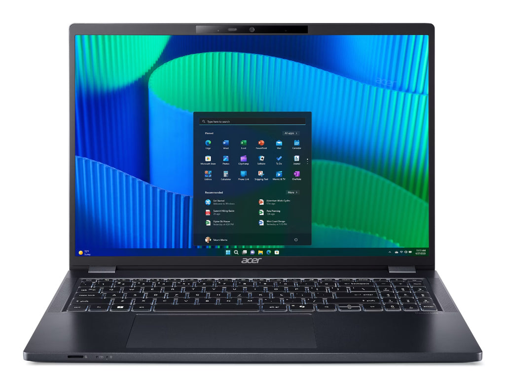 TravelMate P4 TMP416-53-TCO-50RV Intel Core Ultra 5 125U Porttil 40 6 cm (16") WUXGA 16 GB DDR5-SDRAM 512 GB SSD Wi-Fi 6 (802.11ax) Windows 11 Pro Azul