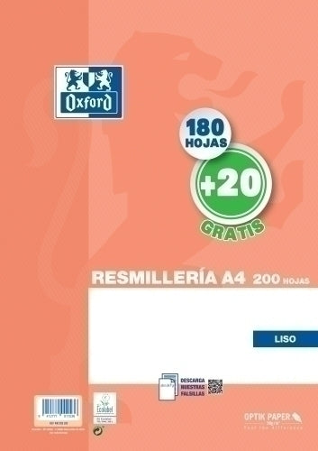 PAPEL OXFORD A4 200h LISO NARANJA