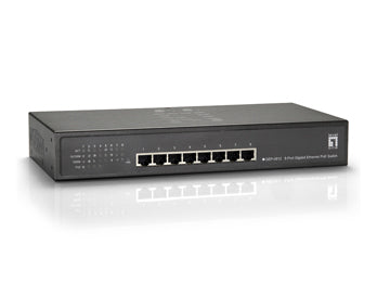 Switch Gigabit Ethernet PoE de 8 puertos  61.6W  802.3at PoE+  4 Puertos PoE