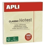 Bloc Notas Adhesivas Classic 75x75 Estndar Reposicionables 100h Amarillo