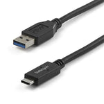 Cable de Carga y Sincronizacin USB-A a USB-C de 1m - Cable USB de 10Gbps - Cable de Datos USB-A a USB Tipo C - M/M - Negro