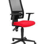 Silla Povedilla respaldo malla negro asiento bali rojo