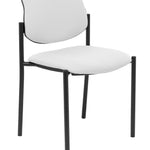 Silla fija Villalgordo bali blanco chasis negro