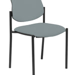 Silla fija Villalgordo bali gris chasis negro