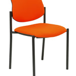Silla fija Villalgordo bali naranja oscuro chasis negro
