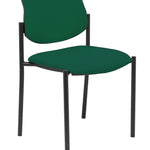 Silla fija Villalgordo bali verde oscuro chasis negro