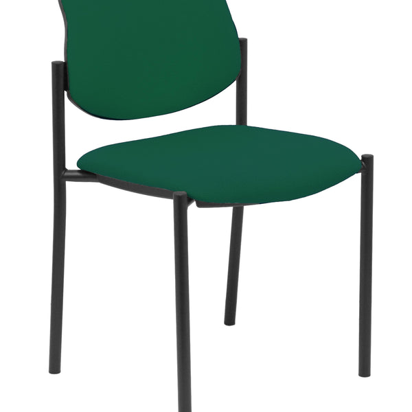 Silla fija Villalgordo bali verde oscuro chasis negro