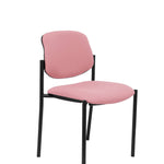Silla fija Villalgordo bali rosa chasis negro