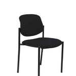 Silla fija Villalgordo bali negro chasis negro