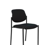 Silla fija Villalgordo similpiel negro chasis negro