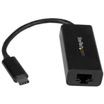 Adaptador de Red Ethernet Gigabit USB-C - Negro - Compatible con Thunderbolt 3 - Adaptador Externo USB Tipo C a Ethernet RJ45 - LAN - Windows y Mac