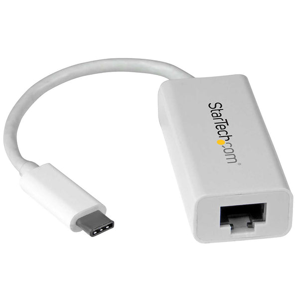 Adaptador de Red Ethernet Gigabit USB-C - Blanco - Compatible con Puertos Thunderbolt 3 - Windows y Mac - Adaptador de Red LAN Externo USB Tipo C a RJ45