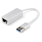 Adaptador de Red Ethernet Gigabit USB 3.0 - Plateado - Con Diseo Estilizado de Aluminio para MacBook  Chromebook or Tablet - Soporte Nativo de Controladores
