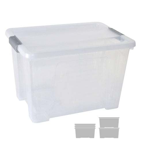 CAJA ALMA. ARCHIVO 2000 C/TAPA 20L 28X40X26CM TRAN