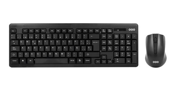 OQO-TR002-W teclado Ratn incluido Universal RF inalmbrico QWERTY Espaol Negro