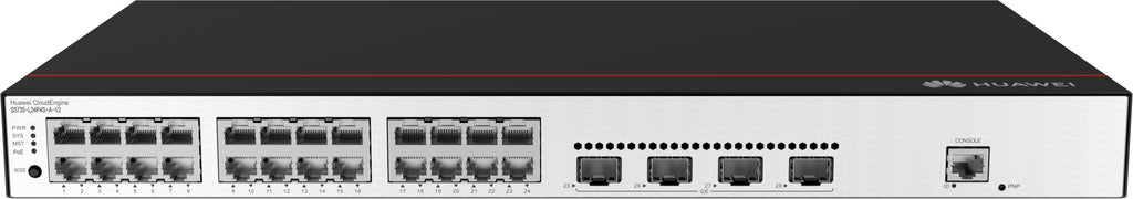 CloudEngine S5735-L24P4S-A-V2 Gestionado L3 Gigabit Ethernet (10/100/1000) Energa sobre Ethernet (PoE) 1U Negro  Plata