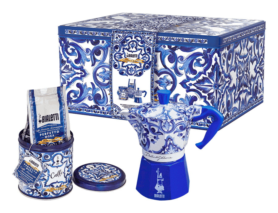 0005414 cafetera manual Cafetera italiana Azul  Blanco