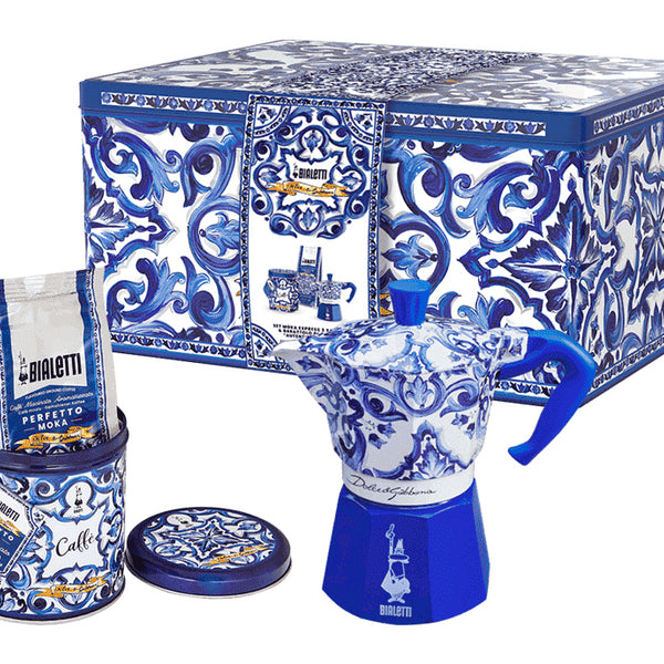 0005414 cafetera manual Cafetera italiana Azul  Blanco
