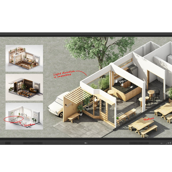 CreateBoard Standard pizarra blanca interactiva 190 5 cm (75") 3840 x 2160 Pixeles Pantalla tctil Negro