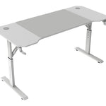MGD-ERGO140  Mesa Altura Ajustable 3 Posiciones  Superficie Ergonmica  Estructura Metlica  Alfombrilla XXL  Soporte Auriculares + Bebida  Gestin Cableado  Mesa Gaming 140x60cm  Blanco